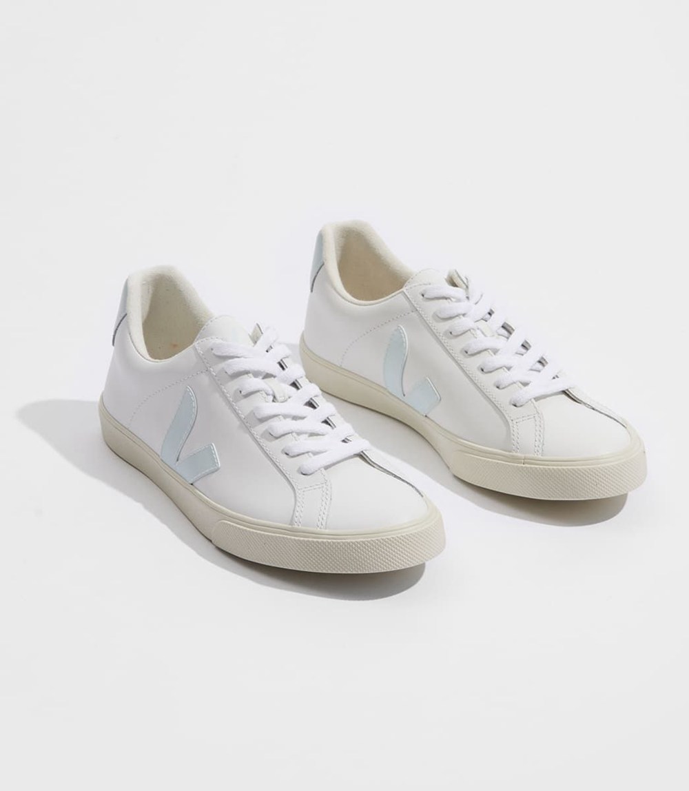 Tenis Veja Hombre - Esplar Cuero - Blancos - 796TPABOW